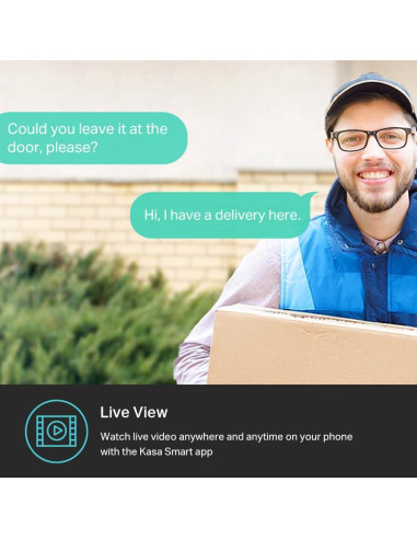 Cámara de Seguridad Kasa Smart 2K QHD Exterior IP65 KC420WS