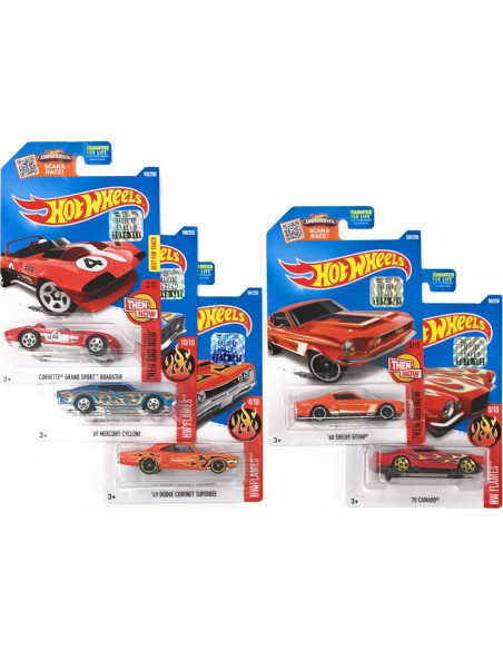 Hot Wheels Muscle Cars Paquete 5 Autos Diecast 1:64 Hot Wheels Muscle Cars Paquete 5 Autos Diecast 1:64