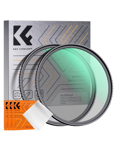 Filtros de Difusión K&F Concept 49mm Kit Efecto Cinemático