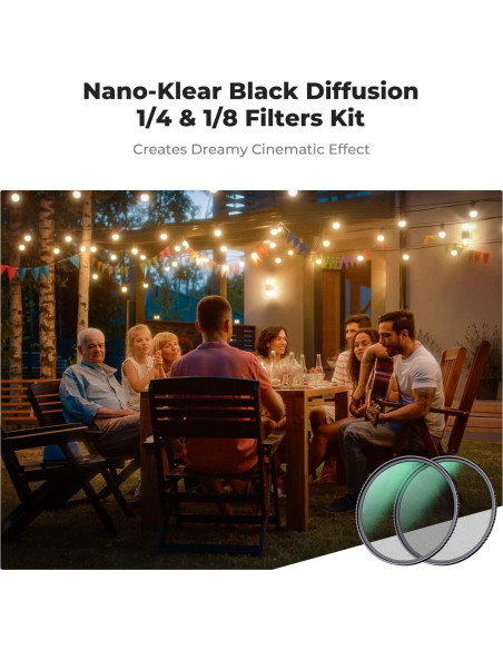 Filtros de Difusión K&F Concept 49mm Kit Efecto Cinemático Filtros de Difusión K&F Concept 49mm Kit Efecto Cinemático