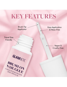 Pegamento y Removedor de Uñas Press-On Glamnetic - Sin Acetona 2