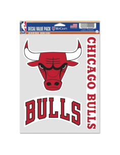 Calcomanías Multiuso Fan 3 Pack Wincraft Chicago Bulls