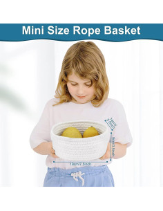 Cestas de Almacenamiento ABenkle 2 Piezas Algodón Ovaladas 2