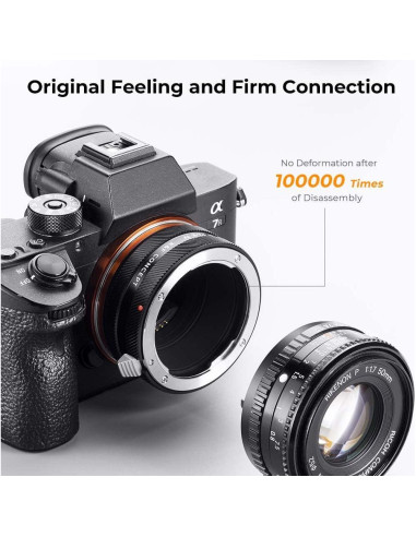 Adaptador de Montura K&F Concept IV PRO Pentax K a Sony E