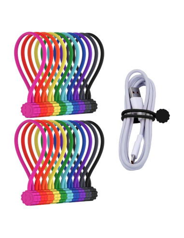 Corbatas Magnéticas Rich&Ray 20 Piezas Silicona 10 Colores