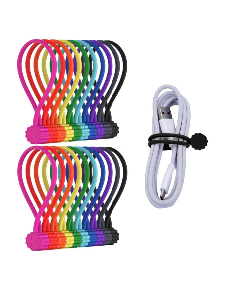 Corbatas Magnéticas Rich&Ray 20 Piezas Silicona 10 Colores