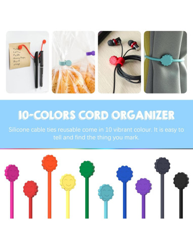 Corbatas Magnéticas Rich&Ray 20 Piezas Silicona 10 Colores