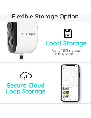 Cámara de Seguridad Inalámbrica CURISEE 2K IP65 Exterior