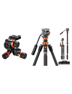 Trípode de Video K&F Concept 211cm para DSLR con Cabezal 3 Vías