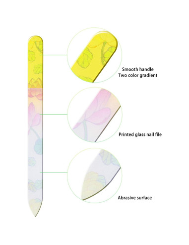 Mudder 8 Limadoras de Uñas de Vidrio con Fundas Coloridas