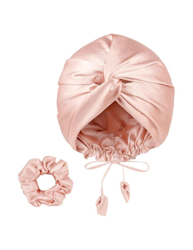 Bonete de Satén Reversible PARISBELLA para Dormir Rosa