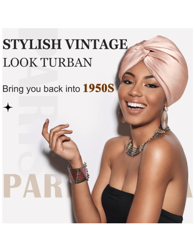 Bonete de Satén Reversible PARISBELLA para Dormir Rosa