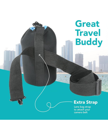 Bolsa de Neopreno Foto&Tech para Lentes 4 Piezas 5mm