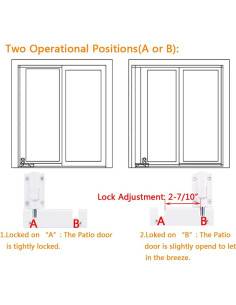 Cerradura de Seguridad para Puerta Corredera HauSun - A Prueba de Niños - Instalación Superior e Inferior 2