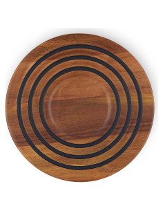 Trivet Magnético de Madera Le Creuset 20.3 cm Acacia Silicona