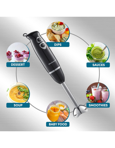 Mezclador de Mano Elite Gourmet EHB1015 500W 2 Velocidades