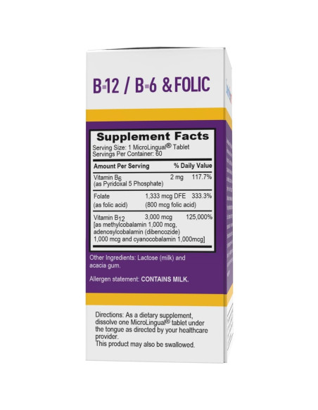 Suplemento Vitamina B12 3000 mcg Superior Source - 60 Tabletas