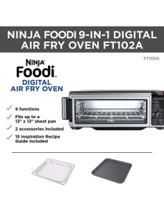Horno Digital Ninja Foodi 9 en 1 Acero Inoxidable 1800W 2