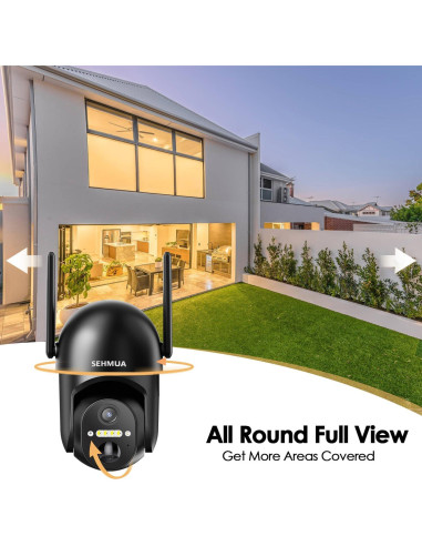 Cámara de Seguridad Solar SEHMUA 2K Inalámbrica Exterior