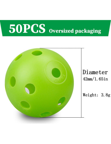 Pelotas de Golf KOFULL 50 Pack Plástico 42mm Multicolor