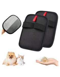 Guantes de Eliminación de Pelo de Mascota Ensthee 2 Pcs Reutilizables