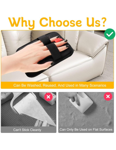 Guantes de Eliminación de Pelo de Mascota Ensthee 2 Pcs Reutilizables