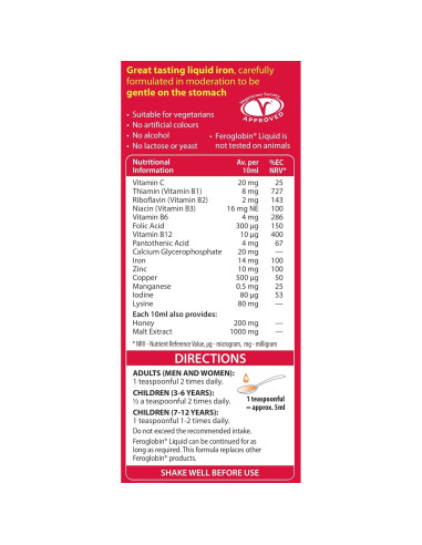 Feroglobin Líquido de Hierro 250ml - Suplemento Vitalidad