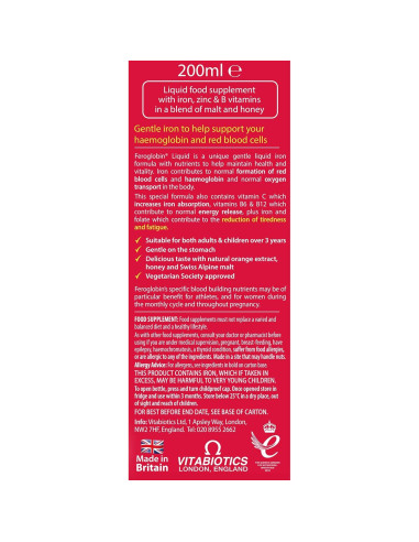 Feroglobin Líquido de Hierro 250ml - Suplemento Vitalidad