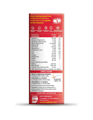 Feroglobin Líquido de Hierro 250ml - Suplemento Vitalidad