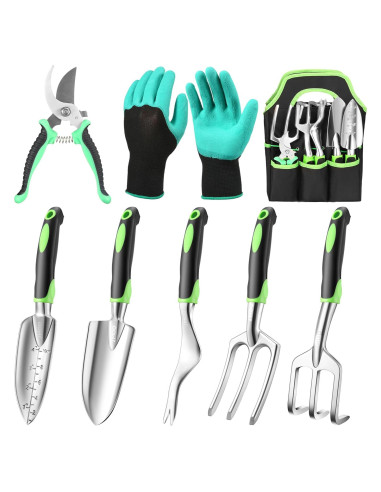 Set de Herramientas de Jardín JMOO 8 Piezas Ergonómicas