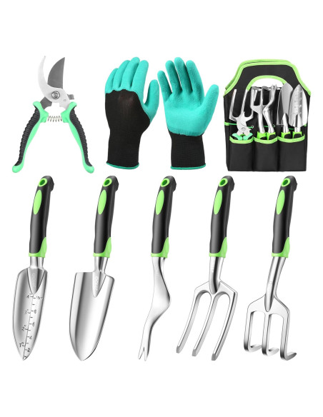 Set de Herramientas de Jardín JMOO 8 Piezas Ergonómicas