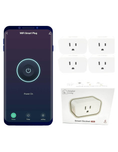 Enchufe Inteligente WiFi Smarter Living - Paquete de 4, 15A