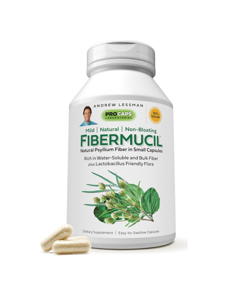 Fibermucil Andrew Lessman 180 Cápsulas de Psyllium - Salud Digestiva