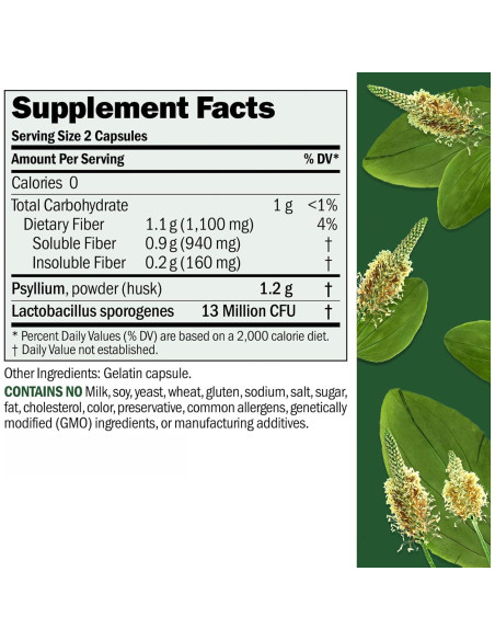 Fibermucil Andrew Lessman 180 Cápsulas de Psyllium - Salud Digestiva