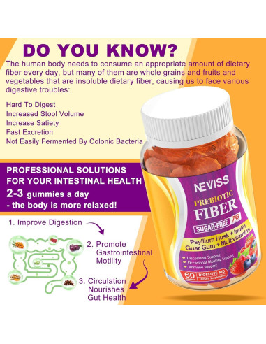 Gomitas de Fibra Neviss 7g - Salud Digestiva Sin Azúcar