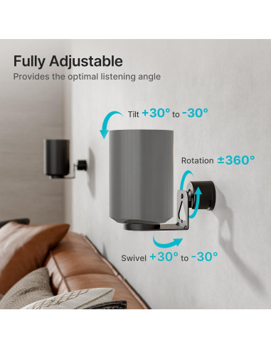 Soporte de pared ajustable PEGZONE para altavoces Sonos Era 100/300