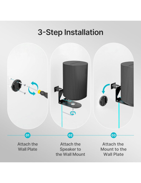 Soporte de pared ajustable PEGZONE para altavoces Sonos Era 100/300