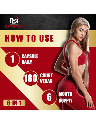 Cápsulas de Ashwagandha BMVINVOL 180 Veganas - Suplemento Herbal