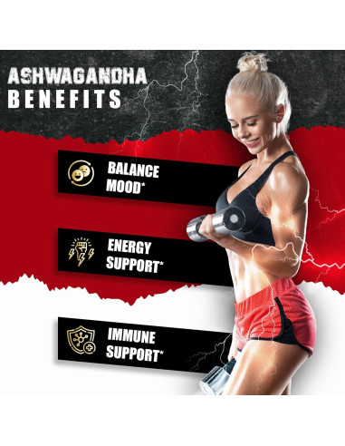 Cápsulas de Ashwagandha BMVINVOL 180 Veganas - Suplemento Herbal
