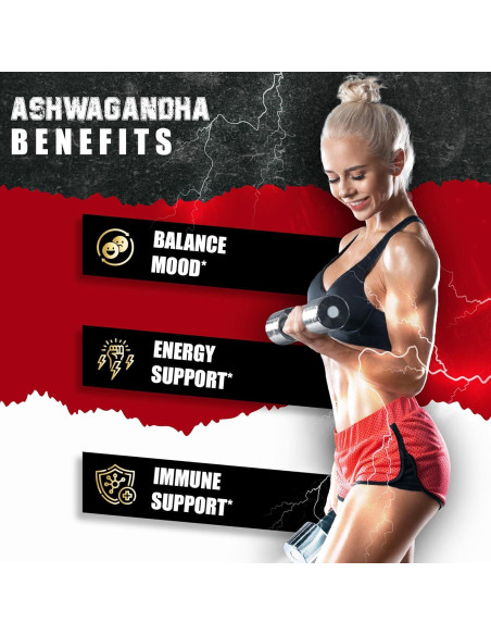 Cápsulas de Ashwagandha BMVINVOL 180 Veganas - Suplemento Herbal