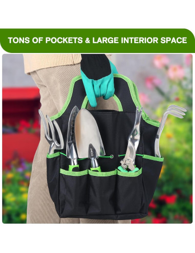 Set de Herramientas de Jardín JMOO 8 Piezas Ergonómicas