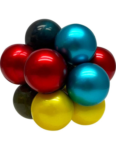 Brainwright ICOSA Bola Antiestrés Atómica 20cm Colores Vibrantes