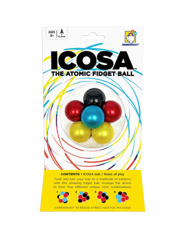 Brainwright ICOSA Bola Antiestrés Atómica 20cm Colores Vibrantes