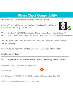 Soporte de Cámara de Seguridad OkeMeeo Sin Taladro Negro 2