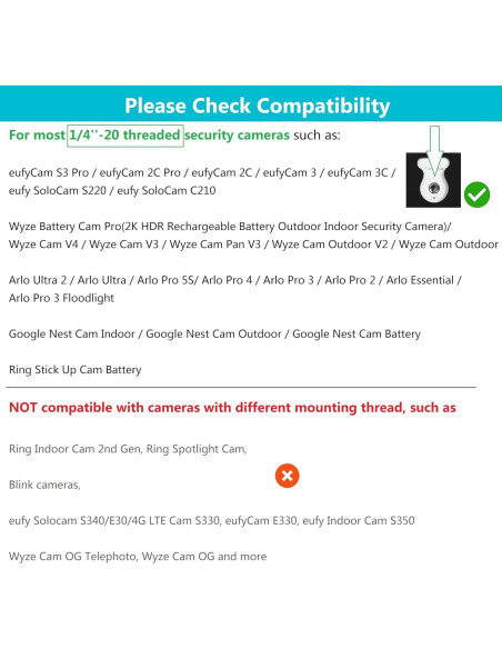 Soporte de Cámara de Seguridad OkeMeeo Sin Taladro Negro