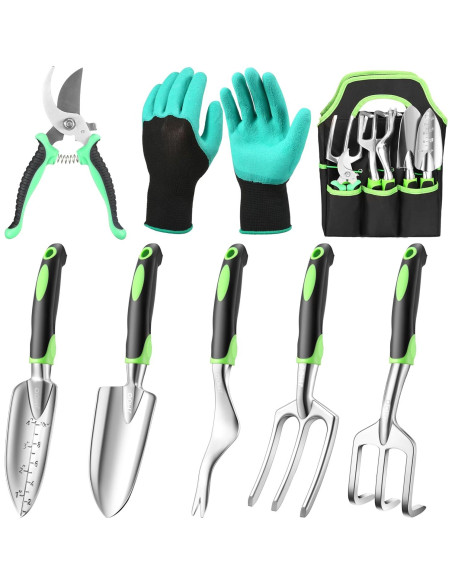 Set de Herramientas de Jardín JMOO 8 Piezas Ergonómicas