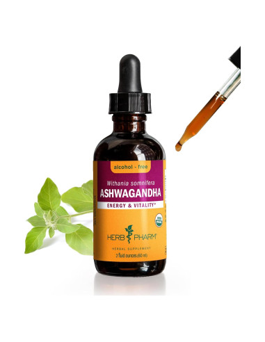 Extracto de Ashwagandha Orgánico Herb Pharm 60 ml Glicerita Sin Alcohol