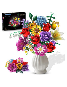 Juego de Construcción Ramo de Flores PLAXSOON 1015 Piezas
