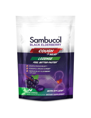 Caramelos para la tos Sambucol - 24 unidades, eucalipto