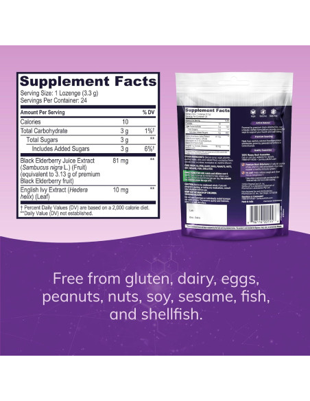 Caramelos para la tos Sambucol - 24 unidades, eucalipto